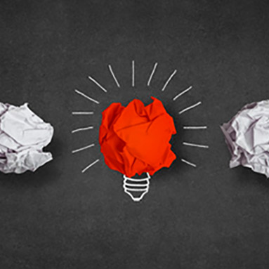 Photo of paper lightbulb